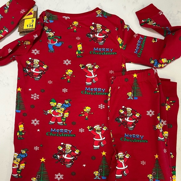 Festive Holiday Kids Pajama Set - Red - Picture 10 of 10